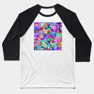 Colorful Rainbow Bubble Pattern Baseball T-Shirt